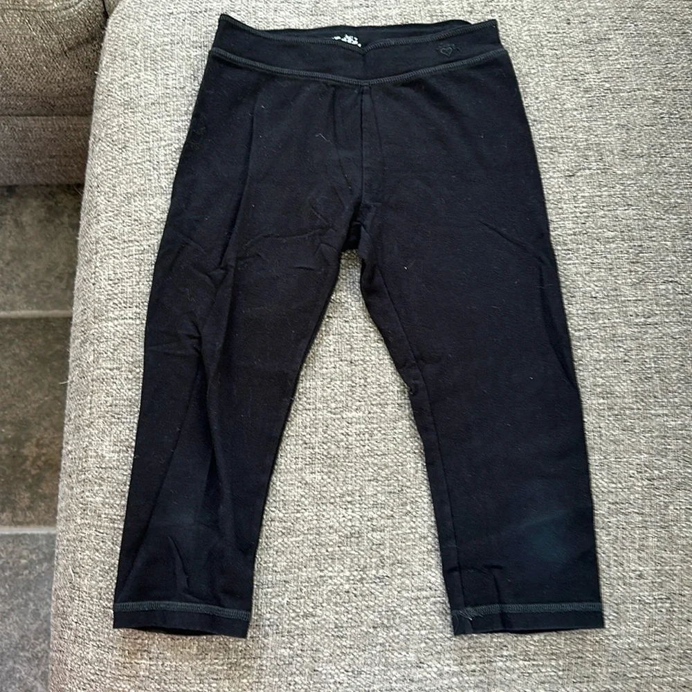 Justice Girls Cropped Black leggings Size 8